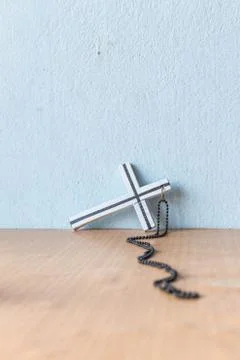 The cross at wall Foto stock