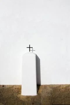 Cross on white Stock Photos