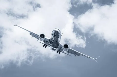 Cross-wind landing Stock Photos