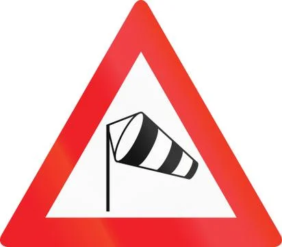 Cross Wind From The Left in Austria Stock Illustration