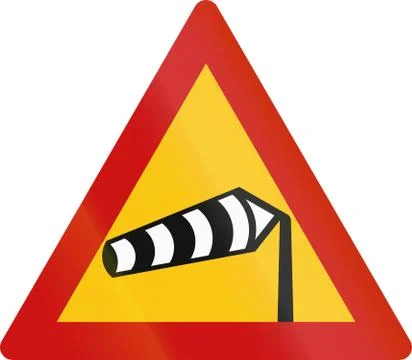 Cross Wind From The Right in Greece Stock Illustration