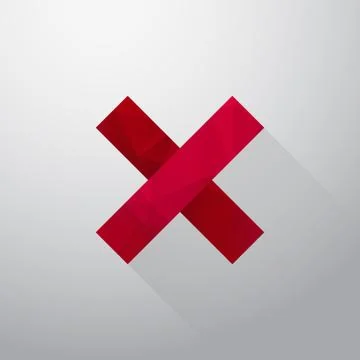 Cross x mark Illustrazione stock