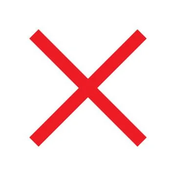Cross x sign vector design template illustration Stock Illustration