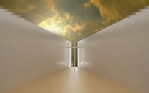 Cross  in yellow Stock Illustration