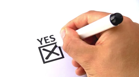 Cross in the yes box Stock Footage 58671516