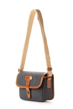 Crossbody bag isolate Stockfoto's