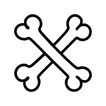 Crossbone icon illustration Stock Illustration