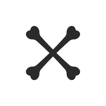 Crossbone logo icon Illustration