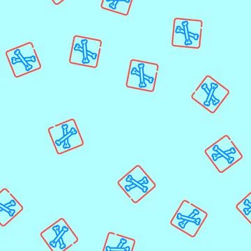 Crossbones bleach vector seamless pattern Stock Illustration