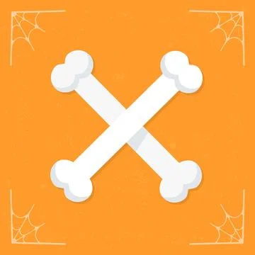 Crossbones vector halloween icon Stock Illustration