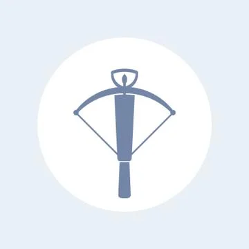 Crossbow icon isolated on white, vector illustration 스톡 일러스트