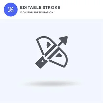 Crossbow icon vector, filled flat sign, solid pictogram isolated on white, logo Stock Illustration