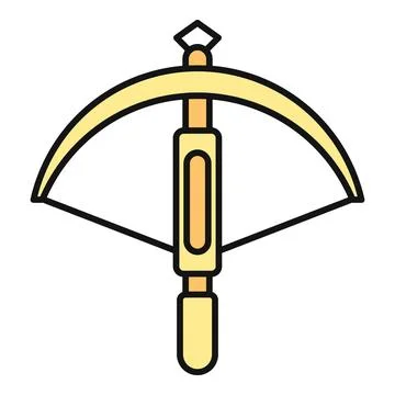 Crossbow weapon icon presenting archery hunting equipment Stock Illustration
