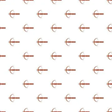 Crossbow weapon repeated seamless pattern background Stock Illustration