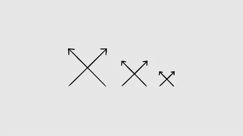 Crossed arrows hand-drawn sketch animation Stock Footage 329608691