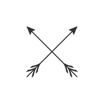 Crossed arrows icon isolated. Flat design. Vector Illustration Stockillustratie