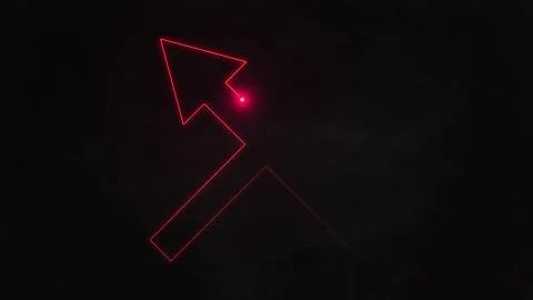 Crossed arrows in red laser effect with ray mp4 video Stock Illustration