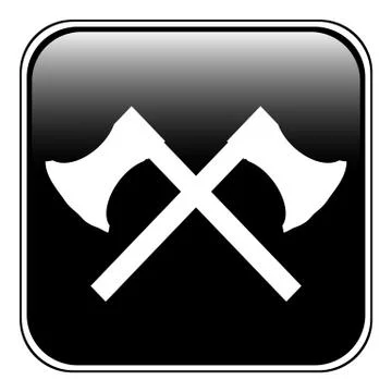 Crossed axes button Illustrazione stock