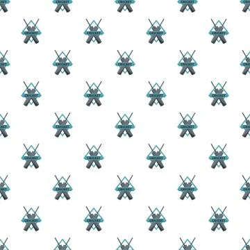 Crossed bats cricket pattern seamless vector Stock Illustration