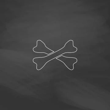 Crossed bones computer symbol Illustrazione stock
