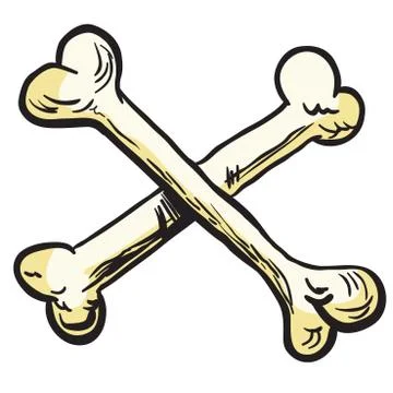 Crossed bones Stock Illustration