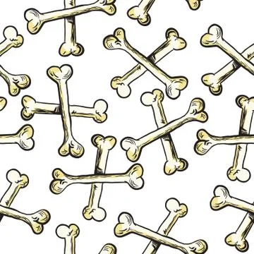 Crossed bones pattern Stock Illustration