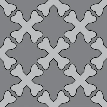 Crossed bones pirate seamless pattern gray colors Stock Illustration