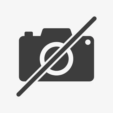 Crossed camera icon. Image is not available Stock Illustration