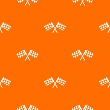 Crossed chequered flags pattern seamless Stock Illustration