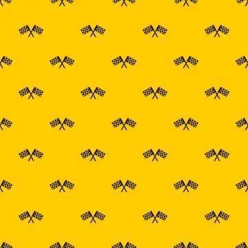 Crossed chequered flags pattern vector Stock Illustration