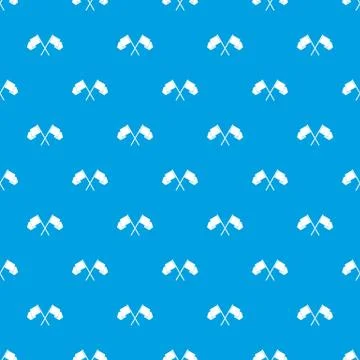 Crossed flags pattern seamless blue Stock Illustration