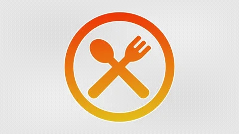 Crossed fork and spoon Vídeo Stock 335398405