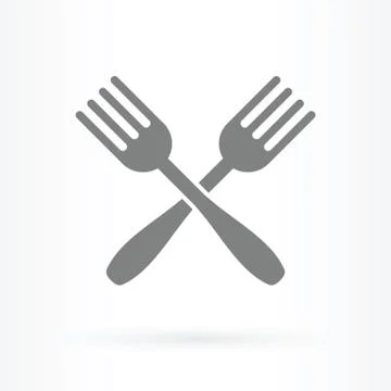 Crossed forks icon Stock Illustration