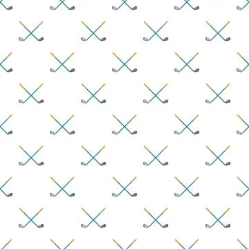 Crossed golf clubs pattern Stock Illustration