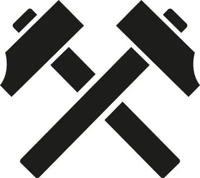 Crossed Hammer Stock Illustration