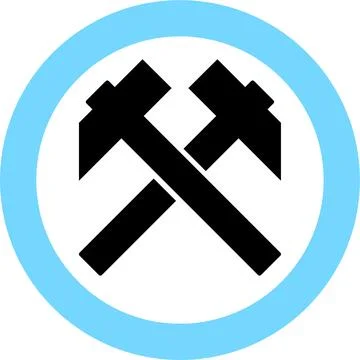 Crossed Hammers Icon in Flat Style. Vector Illustration. Stock Illustration