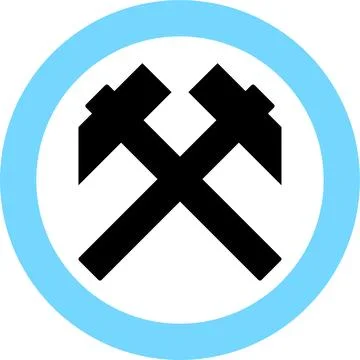 Crossed Hammers Icon in Flat Style. Vector Illustration. Stock Illustration