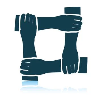 Crossed hands icon 库存插图