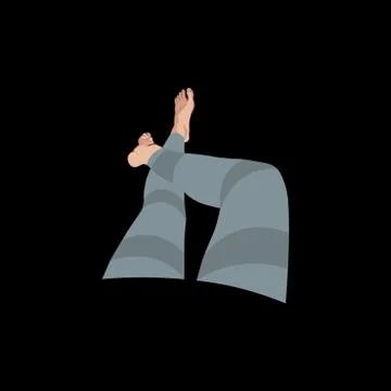 Crossed human legs. Stock Illustration