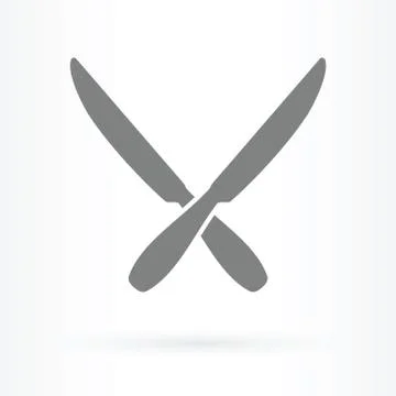 Crossed knife icon Stock Illustration