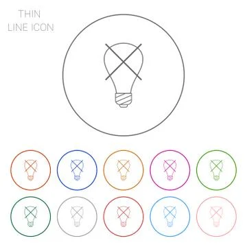 Crossed lightbulb Stock Illustration