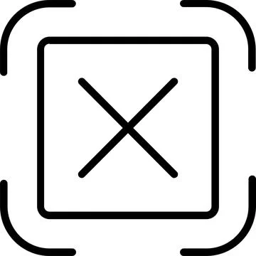 Crossed Line Icon Design Stock Illustration