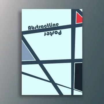 Crossed lines interior poster Stock Illustration