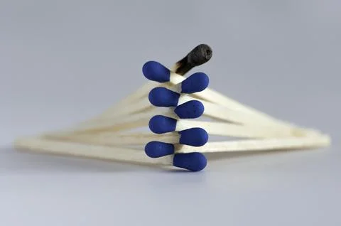 Crossed matches Stock Photos