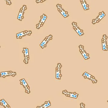 Crossed medical tools mortality vector seamless pattern Stock Illustration