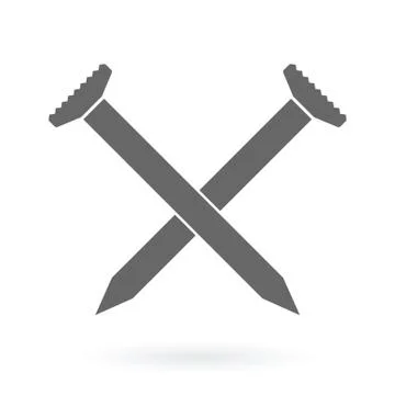 Crossed nails icon Illustrazione stock