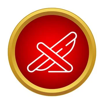 Crossed out deck chair icon indicating no relaxation Stock Illustration