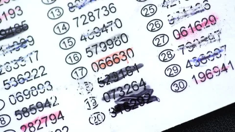 Crossed out on number from assecc code card closeup 4K 스톡 동영상 73613789