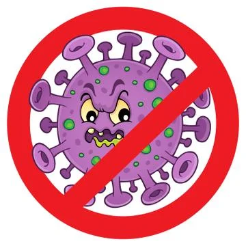 Crossed out virus theme image Stock Illustration