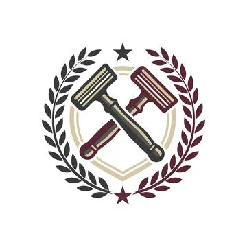 Crossed Paint Roller Logo Design for Painting Contractor Home Services Brand Иллюстрация